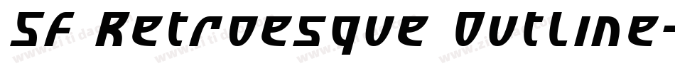 SF Retroesque Outline字体转换